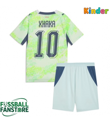 Schweiz Granit Xhaka #10 Replik Auswärtstrikot Kinder WM 2026 Kurzarm (+ Kurze Hosen)